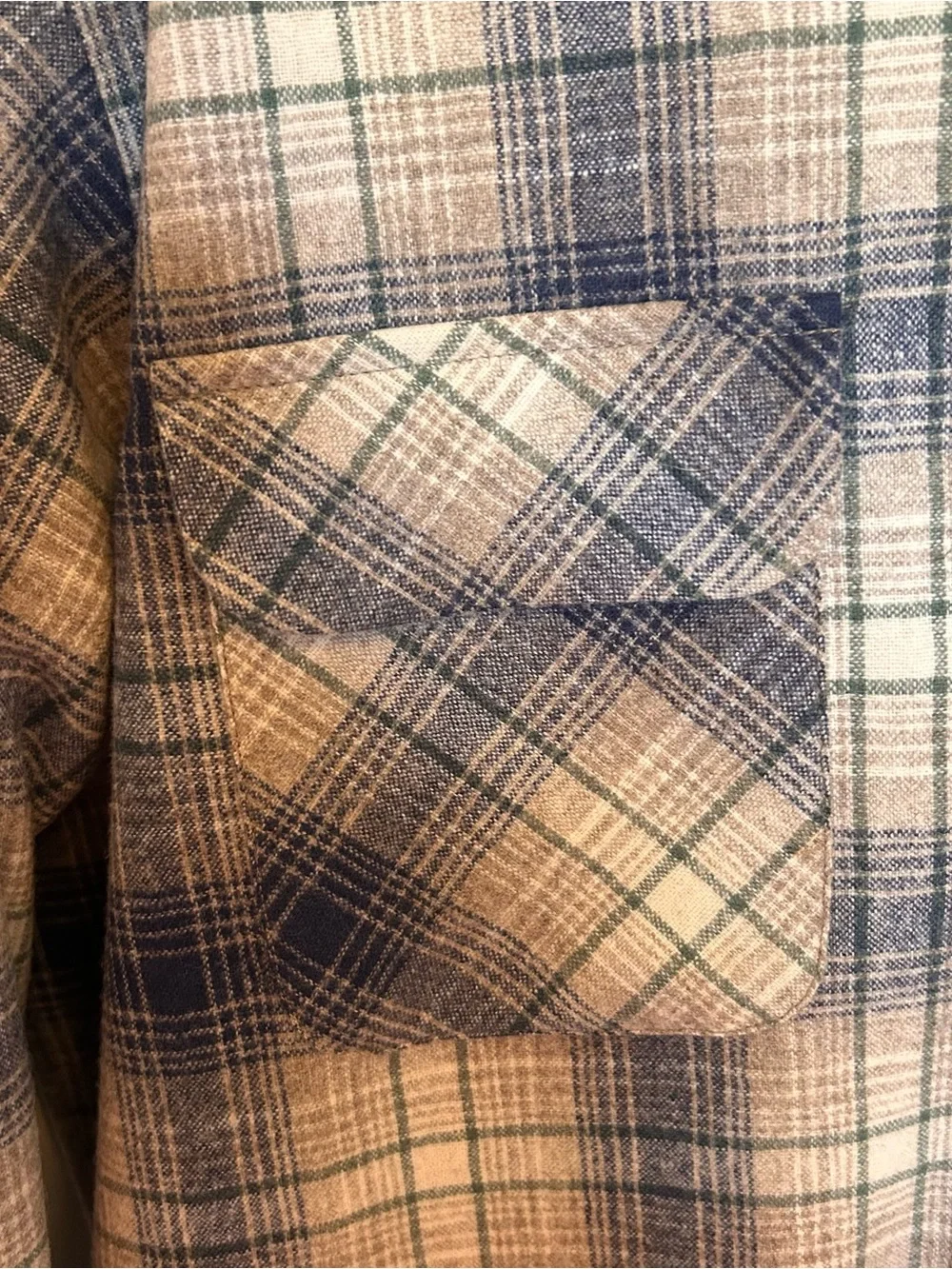 Pendleton Navy and Cream Plaid Button-Up Board Shirt - Picture 6 of 13